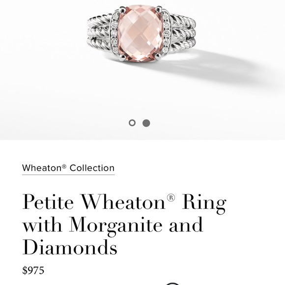 David Yurman Jewelry - David Yurman Wheaton Petite Morganite/silver ring